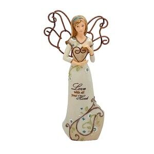 Perfectly Paisley Love 76166 Angel Heart 2010 Figurine by Pavilion 6 inch Wings